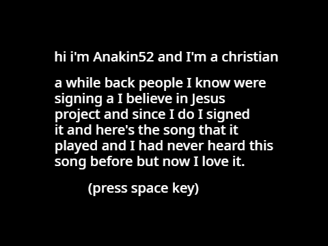 I believe in Jesus 