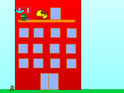 add yourself feeding the scratch cat on building remix