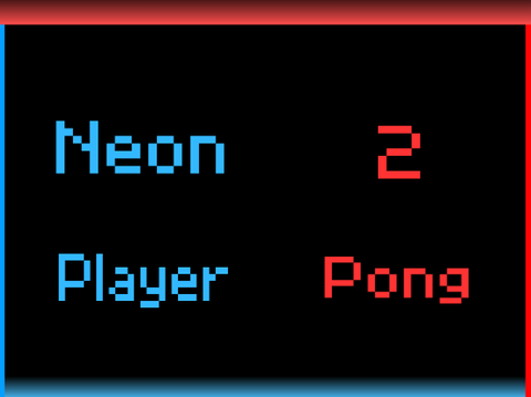 Neon 2 Player Pong