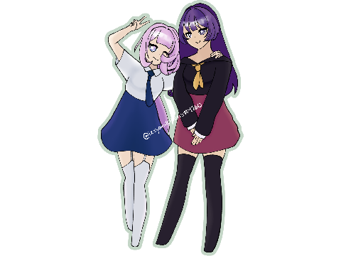 【 fanart 】 raiden mei and elysia