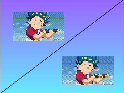 Pixel and Normal of new profile pic!! 