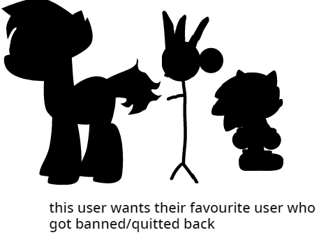 this user wants their favourite uset who got banned/quitted back