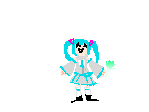 poorly drawn mini hatsune miku