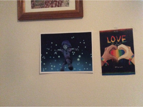 I printed out my art and put it on my wall