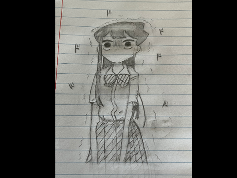 I drew Komi from Komi Can't Communicate
