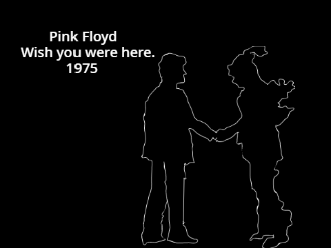 Wish you were here - Traced silhouette