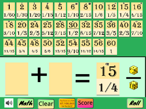 Babylonian Fraction Game + -