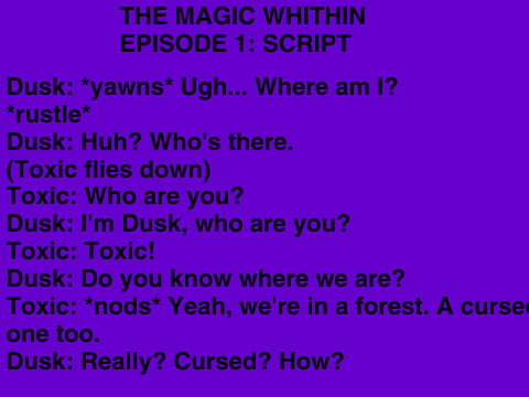 The Magic Within - Episode 1 - Script remix
