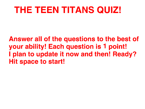 Teen Titans Quiz