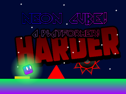 [11] Harder NEON CUBE! -A platformer! #trending #games #platformer