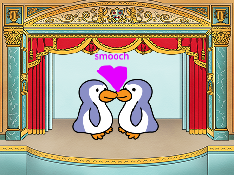 penguins smooch