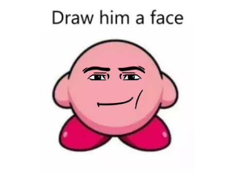 Remix and give kirby a face remix