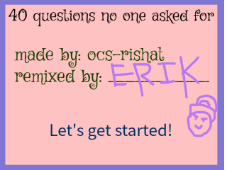 Erik Answers 40 Questions!