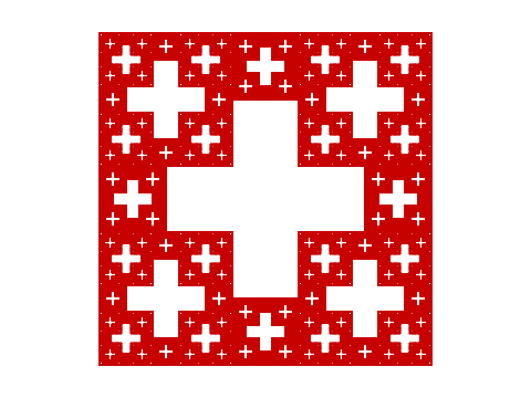 Sierpinski cross fractal remix