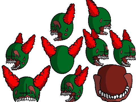 Offical Dissenter  Tricky Sprite sheet ONLY HEADS