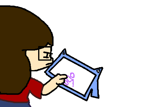 doodle of myself drawing