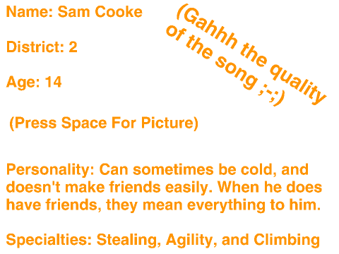 The Hunger Games BIO Sammy 
