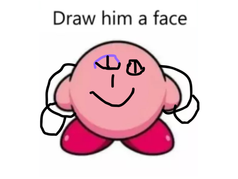 Remix and give kirby a face remix