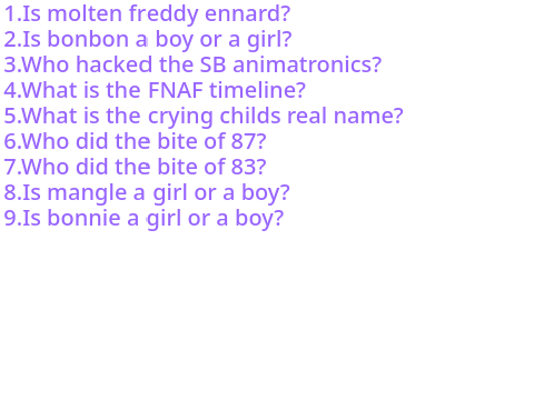 FNAF quiz!