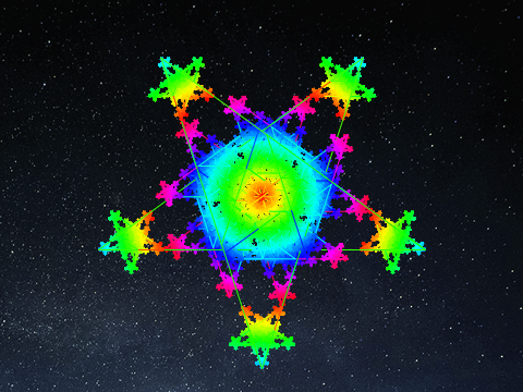  pentagrams fractal by @Leszpio remix