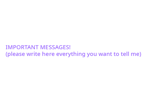 IMPORTANT MESSAGES