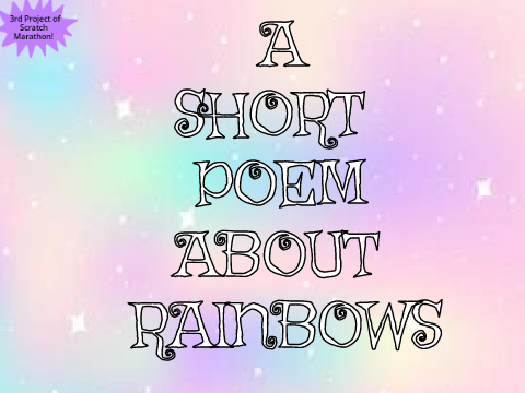 ¡! ❞ my short poem about rainbows ¡! ❞