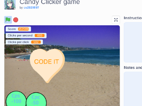 Candy Clicker game score