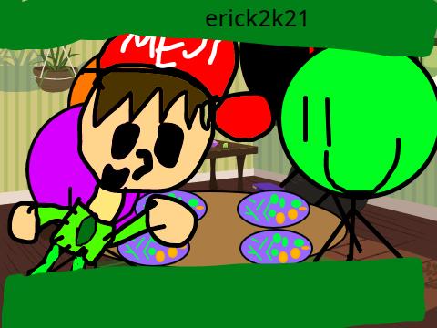 Evil Stickfigure gets sent to bed early!