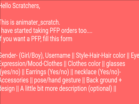 PFP order form (Paused)