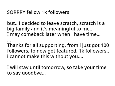 I am leaving scratch...