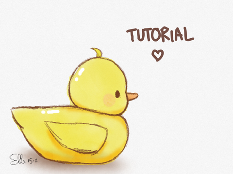 How I draw cute rubber duckies
