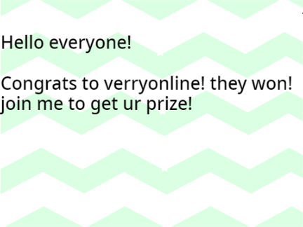 GIVEAWAY RESULTS
