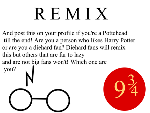 Remix if you're a Potterhead remix
