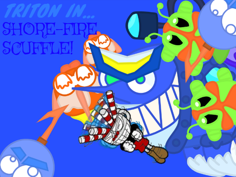 Triton in Shore-Fire Scuffle!