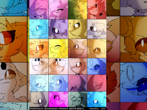 POKÉCOMIX: Evergreen Heroes - Third Anniversary Art!