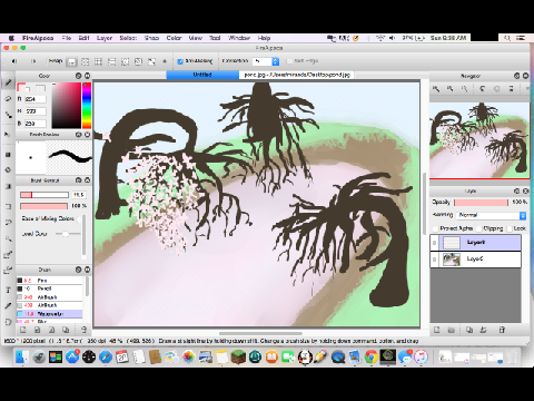 cherry blossom pond WIP