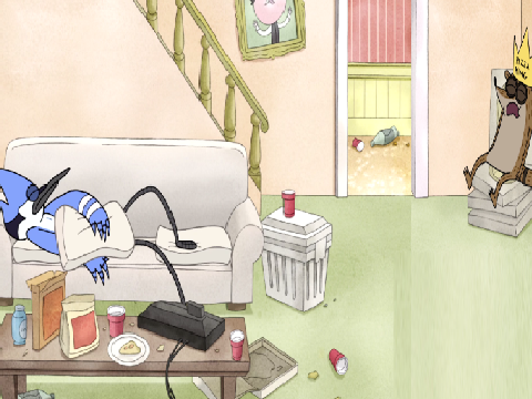 Regular Show Sleeping without Muscle Man
