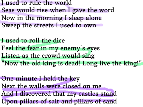 Viva la Vida lyrics- collab!