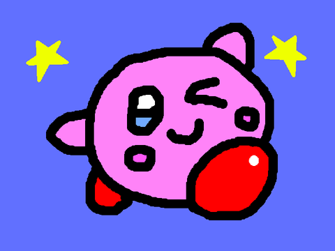星のカービィぬり絵（初心者向け）１ remix