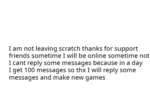 I am not leaving scratch