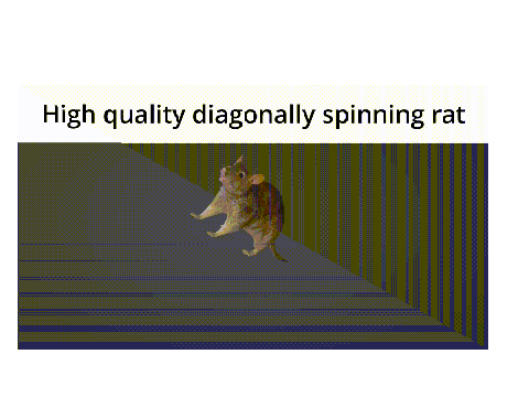 high quality diagonally spinning rat