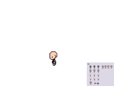 Trainer Red Sprite WIP walking (but he walks) + my thoughts