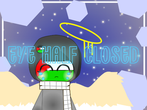 eye half closed animation meme