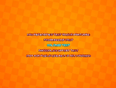 fezEngine's text rendering preview