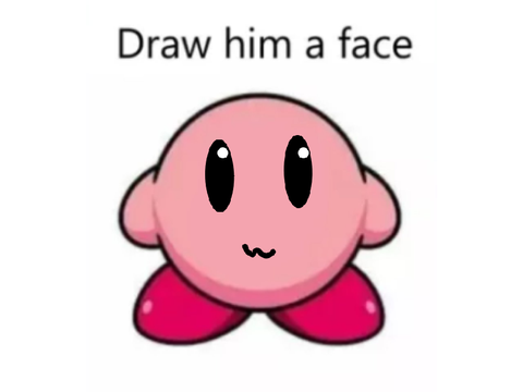 Remix and give kirby a face remix
