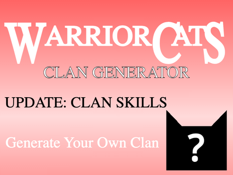 Warrior Cats Clan Generator v0.3