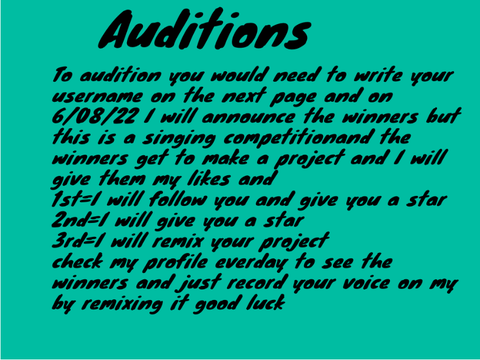 Singing competition my real voice!
