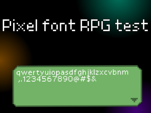Pixel Fonts RPG test