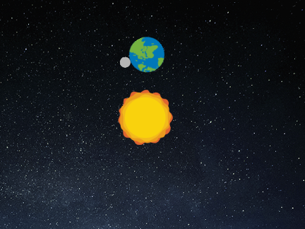 moon rotating the earth