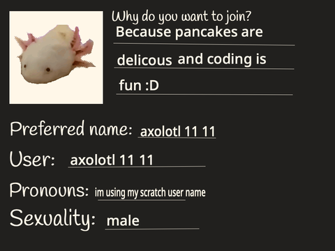 Remix this form to join the crew! remix